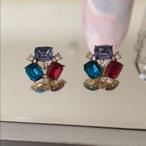 Jeweled cluster earrings